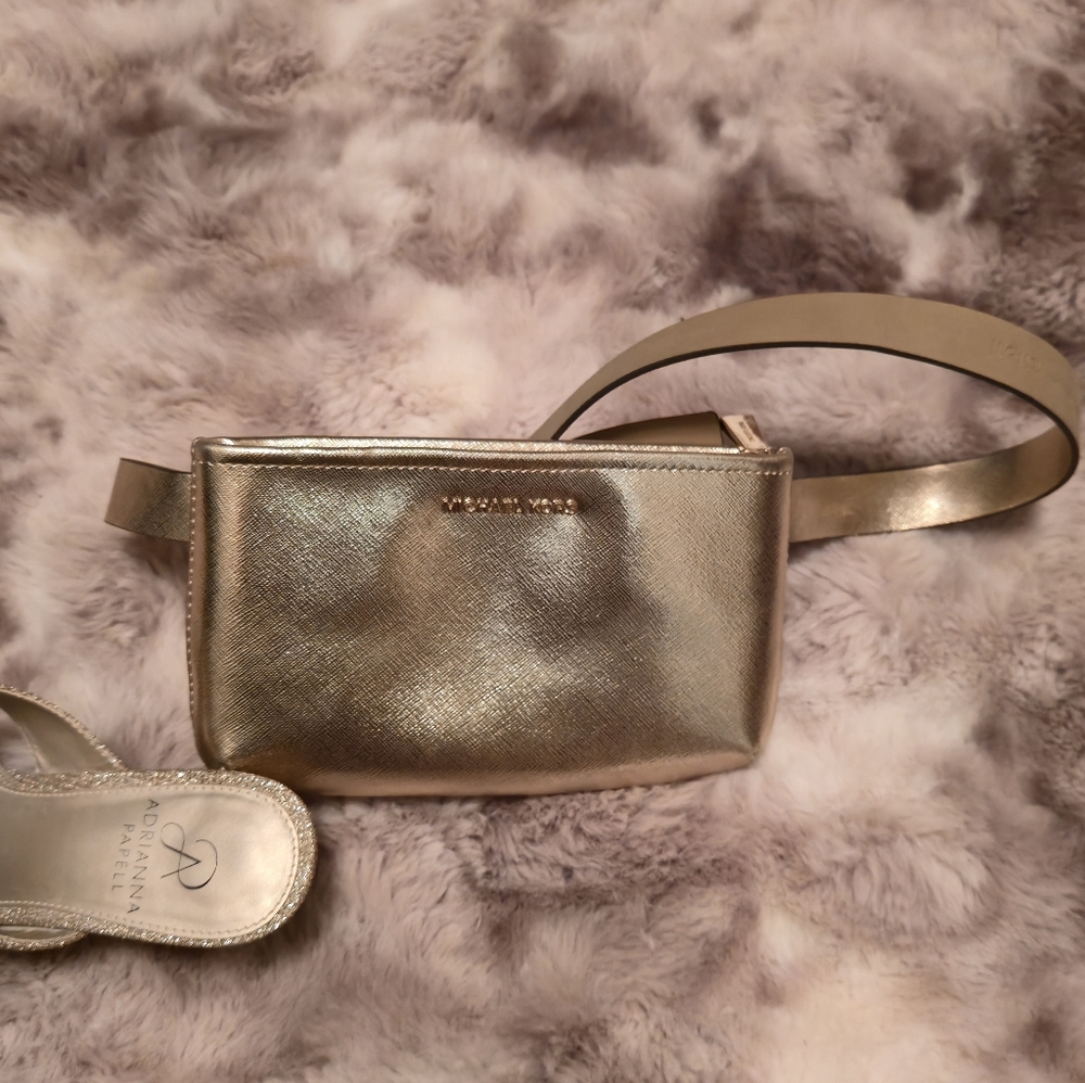 Michael Kors | Adjustable Belt Bag FANNY PACK - Gold | NEW WITHOUT TAGS NO CHARM - Picture 2 of 7